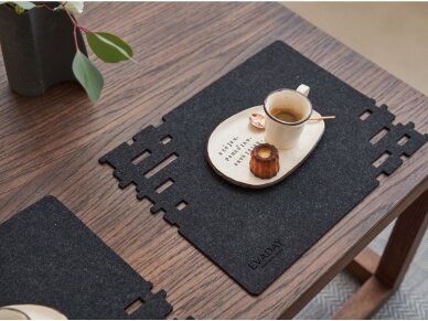 Felt placemat BRICK black 2