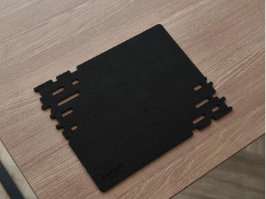 Felt placemat BRICK black