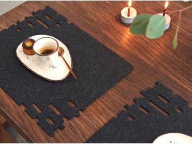 Felt placemat BRICK black 5