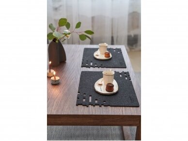 Felt placemat BRICK black 6