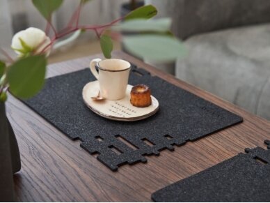 Felt placemat BRICK black 1