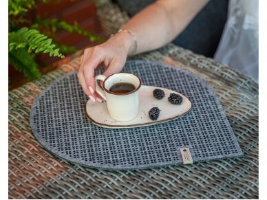 Felt placemat CLOVER gray 2