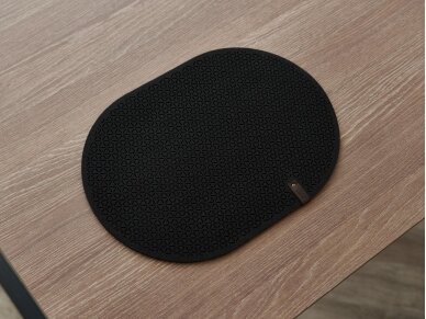 Felt placemat oval STELLE black