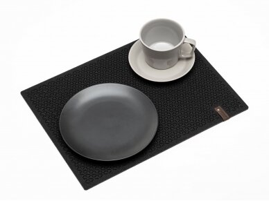 Felt placemat rectangle STELLE black