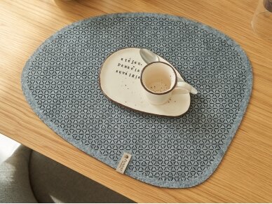 Felt placemat STELLE, gray colored