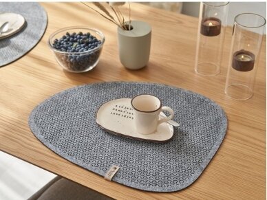 Felt placemat STELLE, gray colored 1