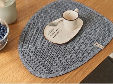 Felt placemat STELLE, gray colored 2