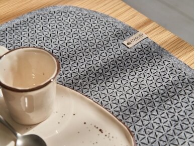 Felt placemat STELLE, gray colored 5