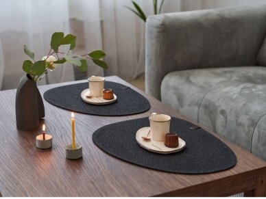 Felt placemat STELLE black 3