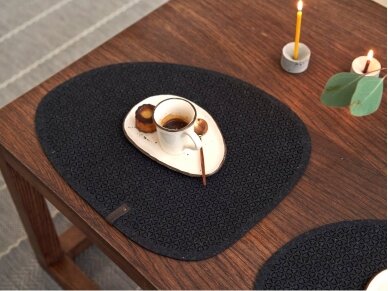 Felt placemat STELLE black 1