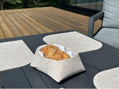 Felt placemat double corner STELLE sand 1