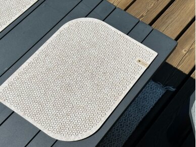 Felt placemat double corner STELLE sand