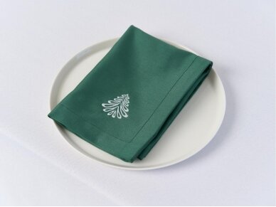 Green napkin FORESTINA