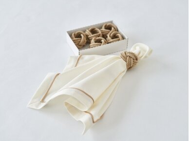 Napkins rings CORD golden 1