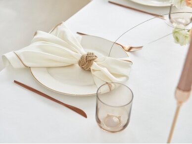 Napkins rings CORD golden 2