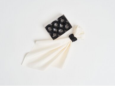 Napkins rings CORD black 1