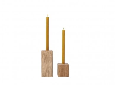 Wooden candlestick for thin candles Ø 1,5 cm 1