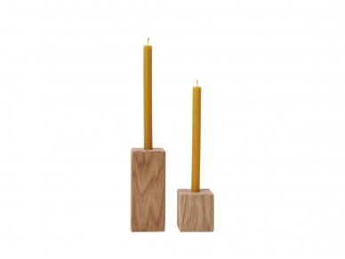 Wooden candlestick for thin candles Ø 1,5 cm